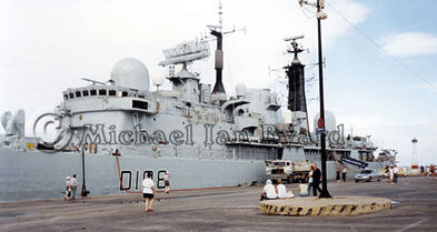 HMS Cardiff at Rhodes 2002